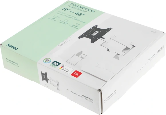 Кронштейн для телевизора Hama 00220855 черный/белый 19"-48" макс.20кг настенный поворот и наклон Кронштейн для телевизора Hama 00220855 черный/белый 19"-48" макс.20кг настенный поворот и наклон