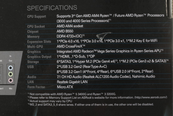Материнская плата Asrock B550M PRO4 Soc-AM4 AMD B550 4xDDR4 mATX AC`97 8ch(7.1) GbLAN RAID+VGA+HDMI+DP