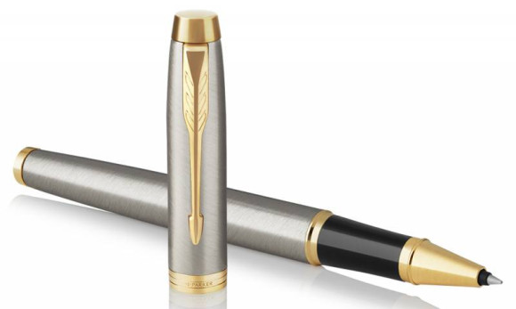 Ручка роллер Parker IM Core T321 (OLD1931663) Brushed Metal GT F черн. черн. подар.кор.