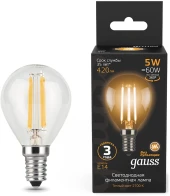 Лампа светодиодная Gauss 6.5Вт цок.:E14 свеча 220B св.свеч.бел.нейт. (упак.:10шт) (104101207)