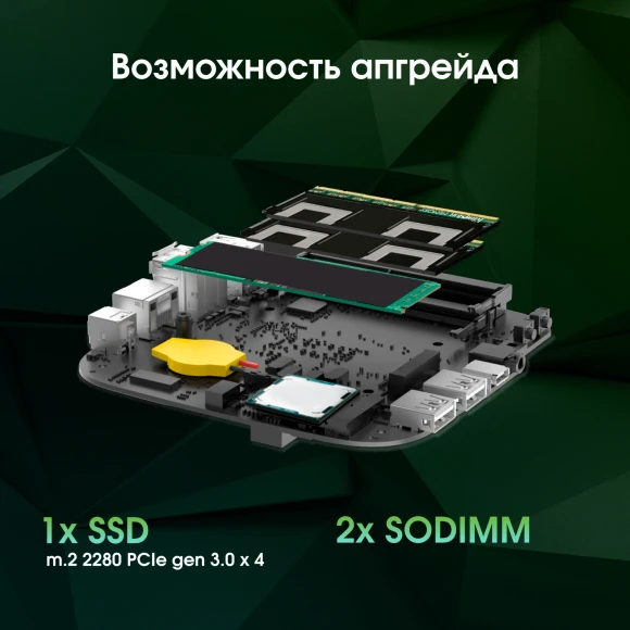 Неттоп Digma Pro Minimax U1 i5 1235U (1.3) 16Gb SSD512Gb Iris Xe Windows 11 Pro GbitEth WiFi BT 60W темно-серый/черный (DPP5-ADXW05) Неттоп Digma Pro Minimax U1 i5 1235U (1.3) 16Gb SSD512Gb Iris Xe Windows 11 Pro GbitEth WiFi BT 60W темно-серый/черный (DPP5-ADXW05)