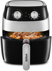 Электрогриль Kitfort КТ-3675 2000Вт серебристый/черный