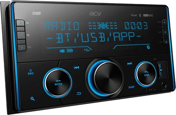 Автомагнитола ACV ADX-211BM 2DIN 4x50Вт v5.0 DSP 3 ПДУ (40189)