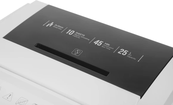 Шредер Deli 9953 белый (секр.P-5) фрагменты 8лист. 23лтр. скрепки скобы пл.карты CD