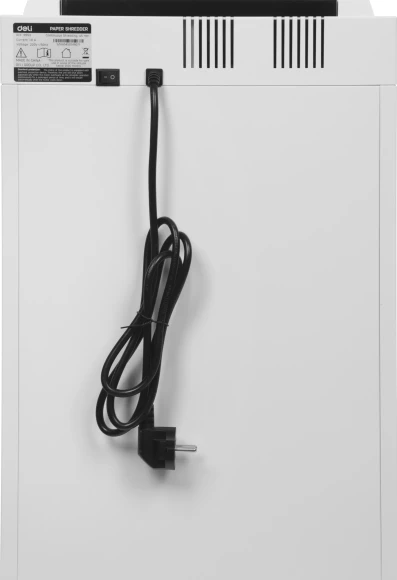 Шредер Deli 9953 белый (секр.P-5) фрагменты 8лист. 23лтр. скрепки скобы пл.карты CD