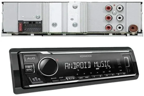 Автомагнитола Kenwood KMM-105M 1DIN 4x50Вт USB 2.0 AUX 3 RDS
