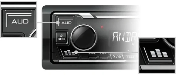 Автомагнитола Kenwood KMM-105M 1DIN 4x50Вт USB 2.0 AUX 3 RDS