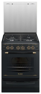 Плита Газовая Gefest ПГ 6100-02 0183 черный (стеклянная крышка) реш.чугун Плита Газовая Gefest ПГ 6100-02 0183 черный (стеклянная крышка) реш.чугун