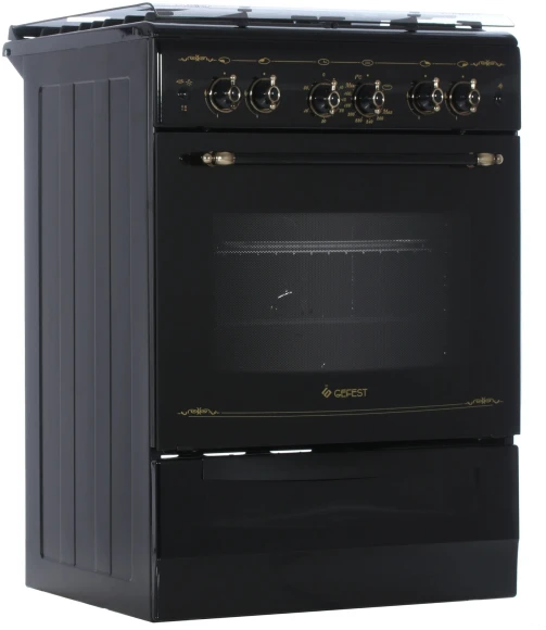 Плита Газовая Gefest ПГ 6100-02 0183 черный (стеклянная крышка) реш.чугун Плита Газовая Gefest ПГ 6100-02 0183 черный (стеклянная крышка) реш.чугун