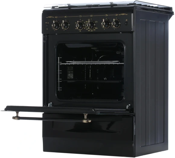 Плита Газовая Gefest ПГ 6100-02 0183 черный (стеклянная крышка) реш.чугун Плита Газовая Gefest ПГ 6100-02 0183 черный (стеклянная крышка) реш.чугун