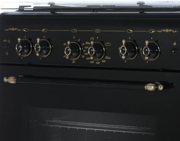 Плита Газовая Gefest ПГ 6100-02 0183 черный (стеклянная крышка) реш.чугун Плита Газовая Gefest ПГ 6100-02 0183 черный (стеклянная крышка) реш.чугун