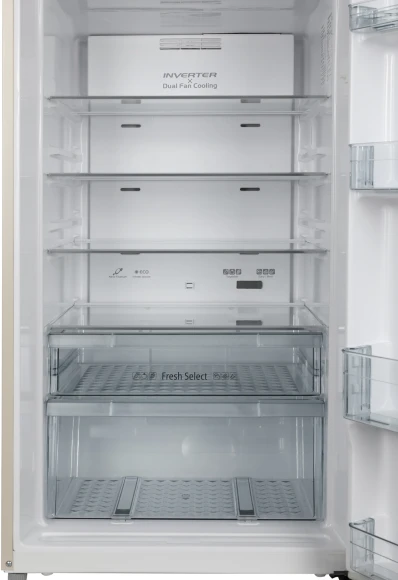 Холодильник Hitachi HRTN7489DF BEGCS 2-хкамерн. бежевый глянц. инвертер