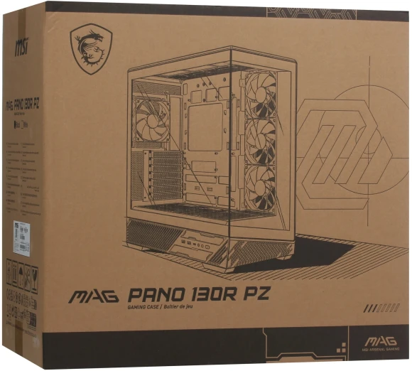 Корпус MSI MAG Pano 130R PZ черный без БП ATX 6x120mm 2x140mm 2xUSB3.0 audio AirDuct bott PSU Корпус MSI MAG Pano 130R PZ черный без БП ATX 6x120mm 2x140mm 2xUSB3.0 audio AirDuct bott PSU