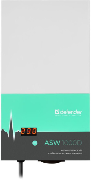 Стабилизатор напряжения Defender ASW 1000D 600Вт 1000ВА белый