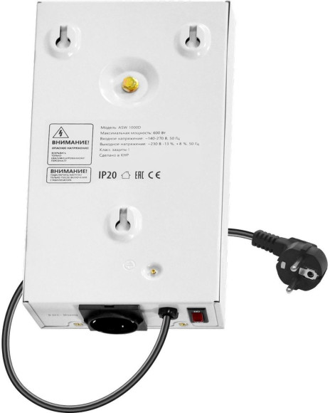 Стабилизатор напряжения Defender ASW 1000D 600Вт 1000ВА белый