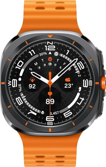 Смарт-часы Samsung Galaxy Watch Ultra LTE 47мм 1.5" AMOLED корп.черный рем.оранжевый (SM-L705FDAACAU)