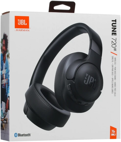 Гарнитура мониторные JBL Tune 720 BT 1.2м черный беспроводные bluetooth оголовье (JBLT720BTBLK) Гарнитура мониторные JBL Tune 720 BT 1.2м черный беспроводные bluetooth оголовье (JBLT720BTBLK)
