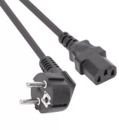 Кабель Premier 5-280L IEC C13 Евровилка угловой 1м (5-280L(0.75) 1.0) черный (Bulk)