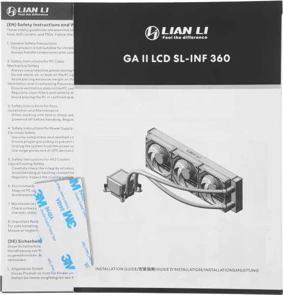 Система водяного охлаждения Lian-Li Galahad II LCD 360 SL-INF ARGB Soc-AM5/AM4/1200/1700/1851 черный 4-pin 29dB Al+Cu LCD Ret (G89.GA2ALCD36INB.00)