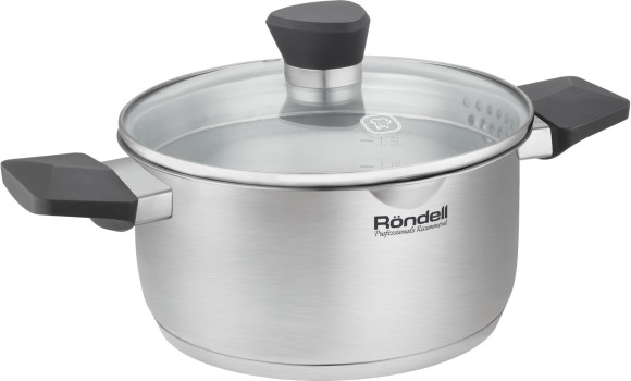 Кастрюля Rondell Strike Grey Ultra RDS-1947 2л. d=18см (с крышкой) стальной