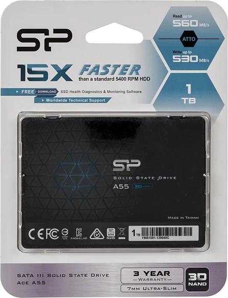 Накопитель SSD Silicon Power SATA-III 1TB SP001TBSS3A55S25 Ace A55 2.5" Накопитель SSD Silicon Power SATA-III 1TB SP001TBSS3A55S25 Ace A55 2.5"