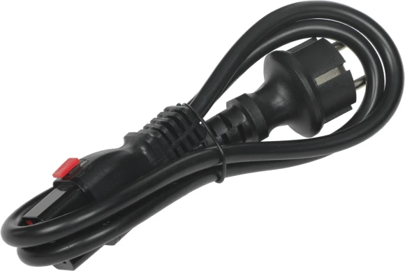 Шнур питания Lanmaster LAN-PP19L/SH-1.0-BK C19-Schuko проводник.:3x1.5мм2 1м 220В 16А черный
