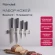 Набор ножей кухон. Rondell Baselard RD-1160 компл.:5предм. магн.держ. черный подар.коробка