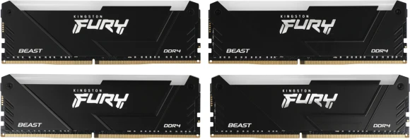 Память DDR4 4x8GB 3600MHz Kingston KF436C17BB2AK4/32 Fury Beast RGB RTL Gaming PC4-28800 CL17 DIMM 288-pin 1.35В kit single rank с радиатором Ret Память DDR4 4x8GB 3600MHz Kingston KF436C17BB2AK4/32 Fury Beast RGB RTL Gaming PC4-28800 CL17 DIMM 288-pin 1.35В kit single rank с радиатором Ret