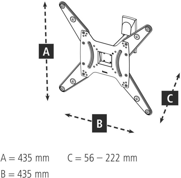 Кронштейн для телевизора Hama 00220823 черный 32"-65" макс.20кг настенный поворот и наклон Кронштейн для телевизора Hama 00220823 черный 32"-65" макс.20кг настенный поворот и наклон