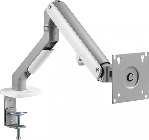 Кронштейн для мониторов Ultramounts UM734SIL серый/серебристый 17"-27" макс.7кг крепление к столешнице поворот и наклон Кронштейн для мониторов Ultramounts UM734SIL серый/серебристый 17"-27" макс.7кг крепление к столешнице поворот и наклон