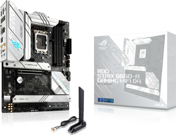 Материнская плата Asus ROG STRIX B660-A GAMING WIFI D4 Soc-1700 Intel B660 4xDDR4 ATX AC`97 8ch(7.1) 2.5Gg RAID+HDMI+DP Материнская плата Asus ROG STRIX B660-A GAMING WIFI D4 Soc-1700 Intel B660 4xDDR4 ATX AC`97 8ch(7.1) 2.5Gg RAID+HDMI+DP