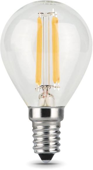 Лампа светодиодная Gauss Filament 7Вт цок.:E27 шар 220B 4100K св.свеч.бел.нейт. P45 (упак.:1шт) (105802207)