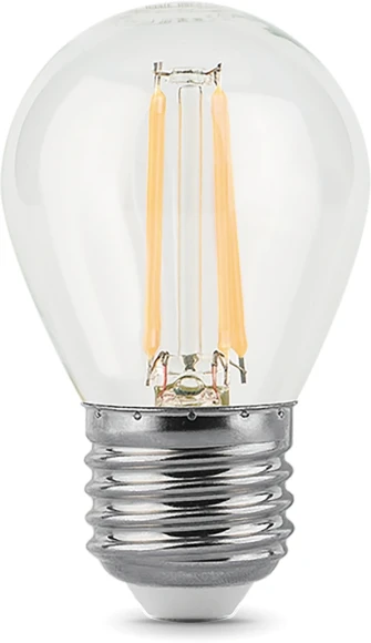 Лампа светодиодная Gauss Filament 7Вт цок.:E27 шар 220B св.свеч.бел.нейт. P45 (упак.:1шт) (105802207)