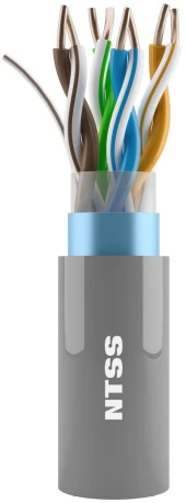 Кабель информационный NTSS NTSS-IN-FUTP4-5E-LSZH-GY кат.5E F/UTP 4 пары 24AWG LSZH внутренний 305м серый Кабель информационный NTSS NTSS-IN-FUTP4-5E-LSZH-GY кат.5E F/UTP 4 пары 24AWG LSZH внутренний 305м серый