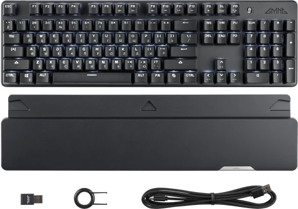 Клавиатура GMNG GG-KB785XW механическая черный/серый USB беспроводная BT/Radio Multimedia for gamer Touch LED (подставка для запястий) (1901105) кабель 1.8м Клавиатура GMNG GG-KB785XW механическая черный/серый USB беспроводная BT/Radio Multimedia for gamer Touch LED (подставка для запястий) (1901105) кабель 1.8м