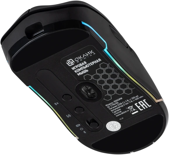 Мышь Оклик 900GMW черный оптическая 26000dpi беспров. BT/Radio USB 6but (1796786) Мышь Оклик 900GMW черный оптическая 26000dpi беспров. BT/Radio USB 6but (1796786)