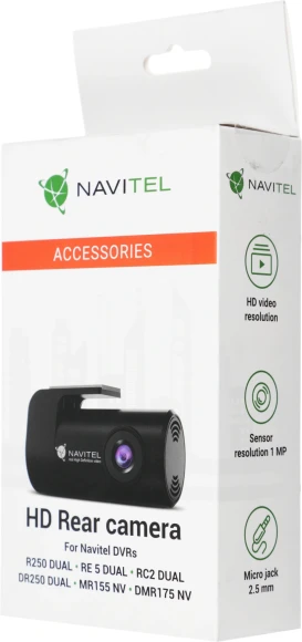 Видеокамера дополнительная Navitel RE 5 DUAL 5.44м подходит для AR280 Dual, DMR175 NV, DR250 Dual, MR155 NV, R250 Dual, RC2 DUAL (упак.:1шт)
