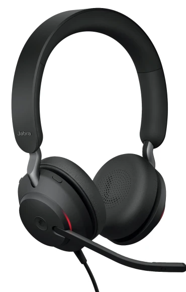 Наушники с микрофоном Jabra Evolve 30 II HS черный/красный 1м накладные оголовье (14401-20)