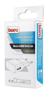 Сетевое зар./устр. Buro TJ-159w 10.5W 2.1A USB-A универсальное белый Сетевое зар./устр. Buro TJ-159w 10.5W 2.1A USB-A универсальное белый