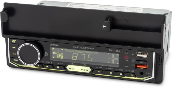 Автомагнитола Digma MCP-414 1DIN 4x45Вт v5.0 USB 2.0 AUX 4 ПДУ