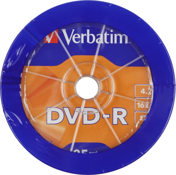 Диск DVD-R Verbatim 4.7Gb 16x wagon wheel (25шт) (43730) Диск DVD-R Verbatim 4.7Gb 16x wagon wheel (25шт) (43730)