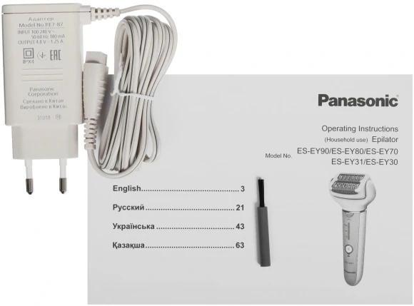 Эпилятор Panasonic ES-EY90-A520 скор.:3 насад.:6 от аккум. голубой/белый Эпилятор Panasonic ES-EY90-A520 скор.:3 насад.:6 от аккум. голубой/белый