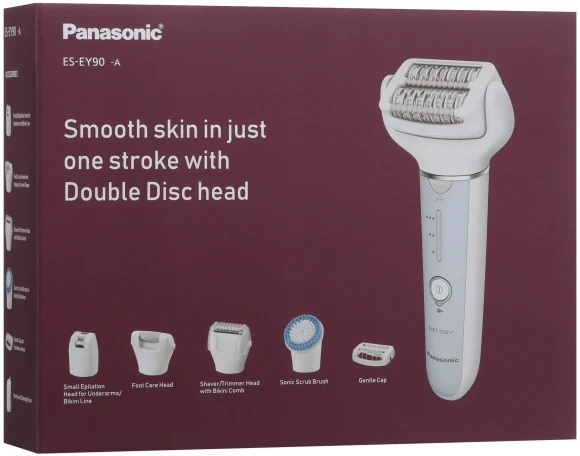 Эпилятор Panasonic ES-EY90-A520 скор.:3 насад.:6 от аккум. голубой/белый Эпилятор Panasonic ES-EY90-A520 скор.:3 насад.:6 от аккум. голубой/белый