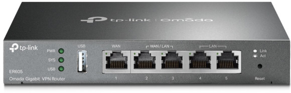 Межсетевой экран TP-Link SafeStream ER605 10/100/1000BASE-TX черный