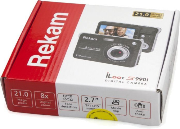 Фотоаппарат Rekam iLook S990i черный 21Mpix 2.7" 720p SDHC/MMC CMOS IS el/Li-Ion