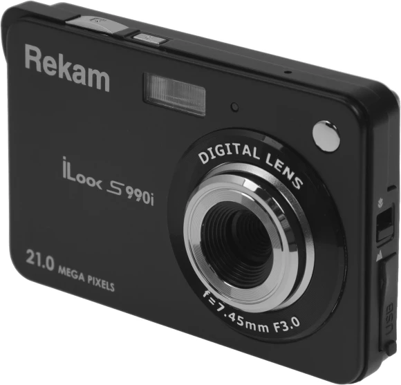 Фотоаппарат Rekam iLook S990i черный 21Mpix 2.7" 720p SDHC/MMC CMOS IS el/Li-Ion