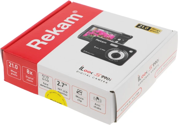 Фотоаппарат Rekam iLook S990i черный 21Mpix 2.7" 720p SDHC/MMC CMOS IS el/Li-Ion