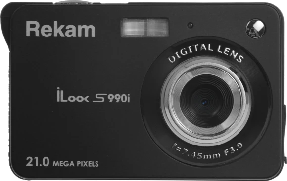 Фотоаппарат Rekam iLook S990i черный 21Mpix 2.7" 720p SDHC/MMC CMOS IS el/Li-Ion