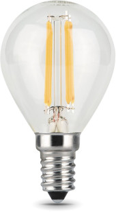 Лампа светодиодная Gauss Filament 11Вт цок.:E27 шар 220B св.свеч.бел.нейт. (упак.:1шт) (105802211) Лампа светодиодная Gauss Filament 11Вт цок.:E27 шар 220B св.свеч.бел.нейт. (упак.:1шт) (105802211)