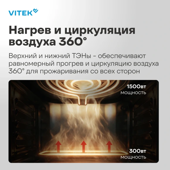 Аэрогриль Vitek VT-AF5505 6.5л 1800Вт серый/черный Аэрогриль Vitek VT-AF5505 6.5л 1800Вт серый/черный